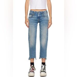 R13 Boy Straight Leg Crop Jeans